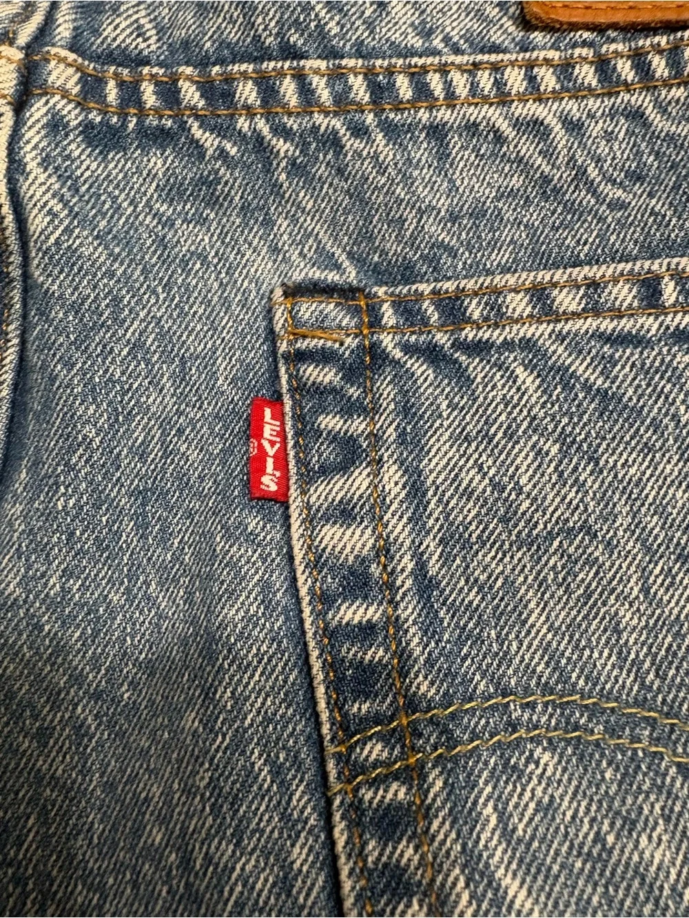 Levi's Light Blue Denim Jeans with Red Side Stripes